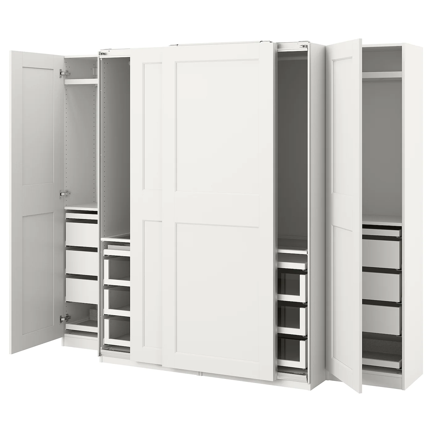 IKEA PAX / GRIMO Wardrobe Combination White 98 3/8x26x79 1/4 " 2 IKEA PAX / GRIMO Wardrobe Combination White 98 3/8x26x79 1/4 " -Ikea Storage solution systems Sales pax grimo wardrobe combination white 0955311 pe803746 s5