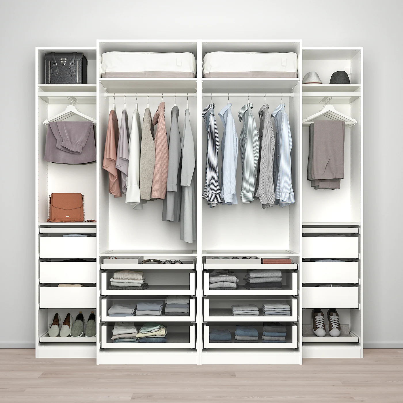 IKEA PAX / GRIMO Wardrobe Combination White 98 3/8x26x93 1/8 " 4 IKEA PAX / GRIMO Wardrobe Combination White 98 3/8x26x93 1/8 " - Image 2