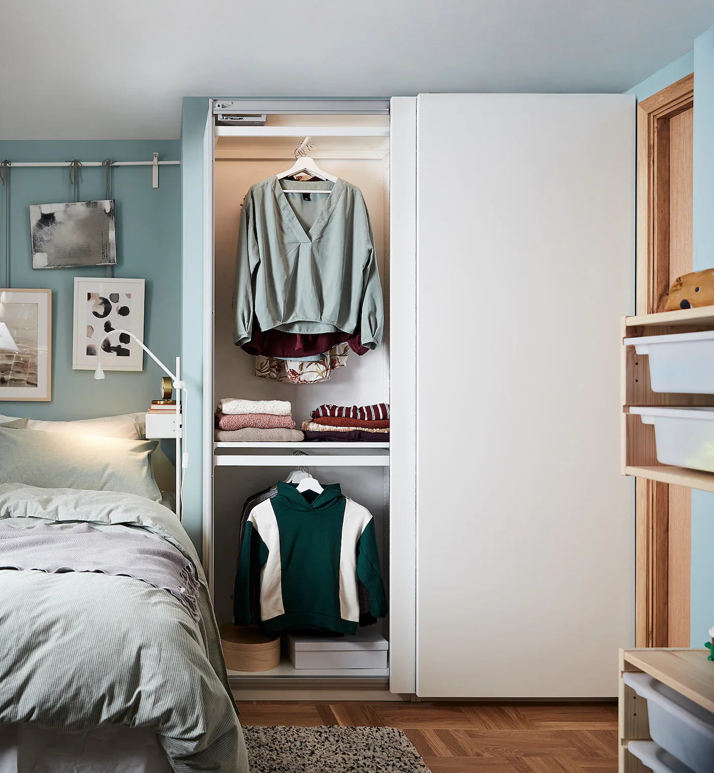 IKEA PAX / HASVIK Wardrobe Combination White 59x17 3/8x79 1/4 " 4 IKEA PAX / HASVIK Wardrobe Combination White 59x17 3/8x79 1/4 " - Image 2