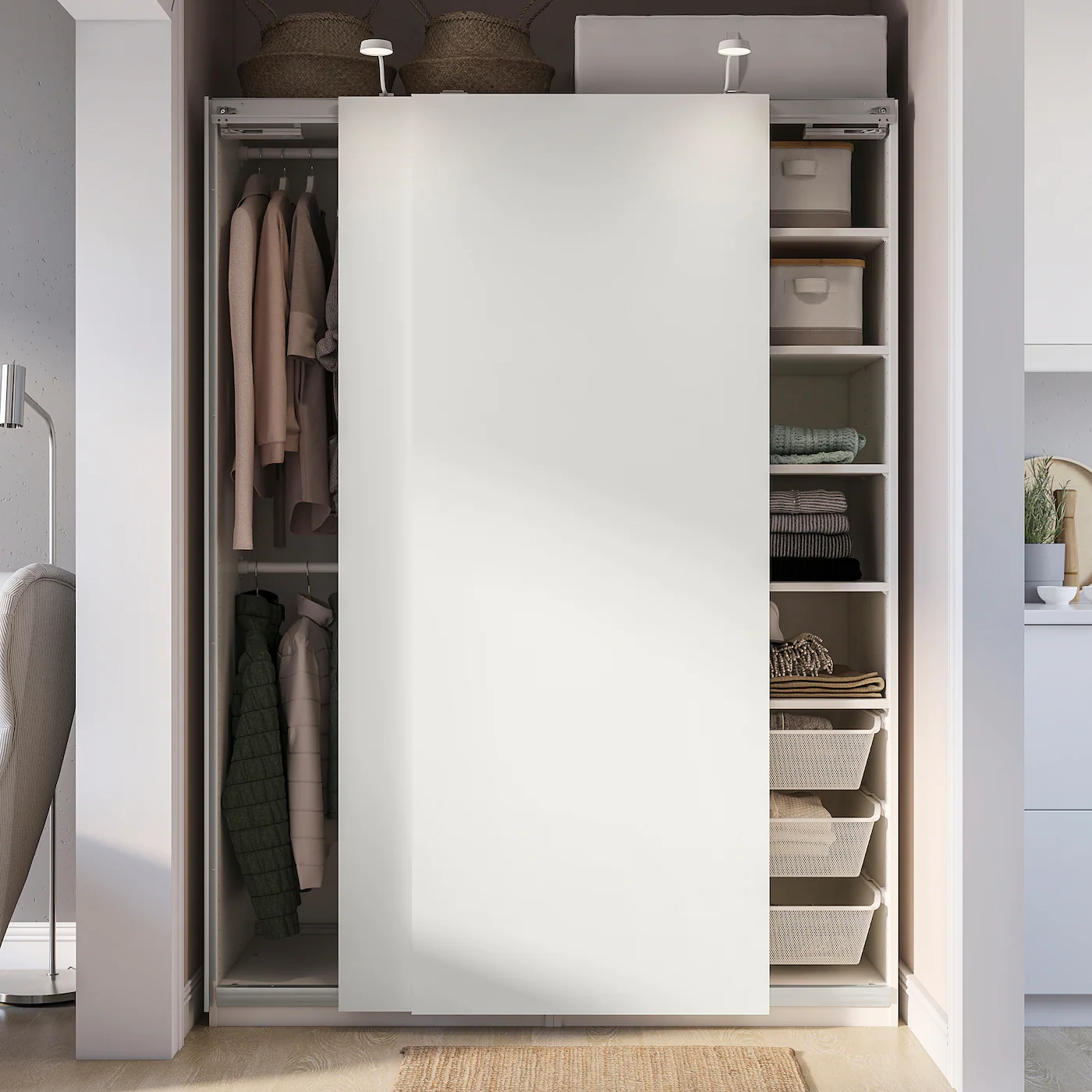 IKEA PAX / HASVIK Wardrobe White 59x26x79 1/4 " 4 IKEA PAX / HASVIK Wardrobe White 59x26x79 1/4 " - Image 2