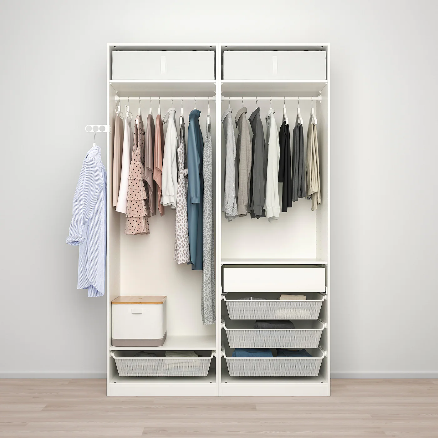 IKEA PAX / HOKKSUND Wardrobe Combination White/high Gloss Light Gray 59x26x93 1/8 " 4 IKEA PAX / HOKKSUND Wardrobe Combination White/high Gloss Light Gray 59x26x93 1/8 " - Image 2