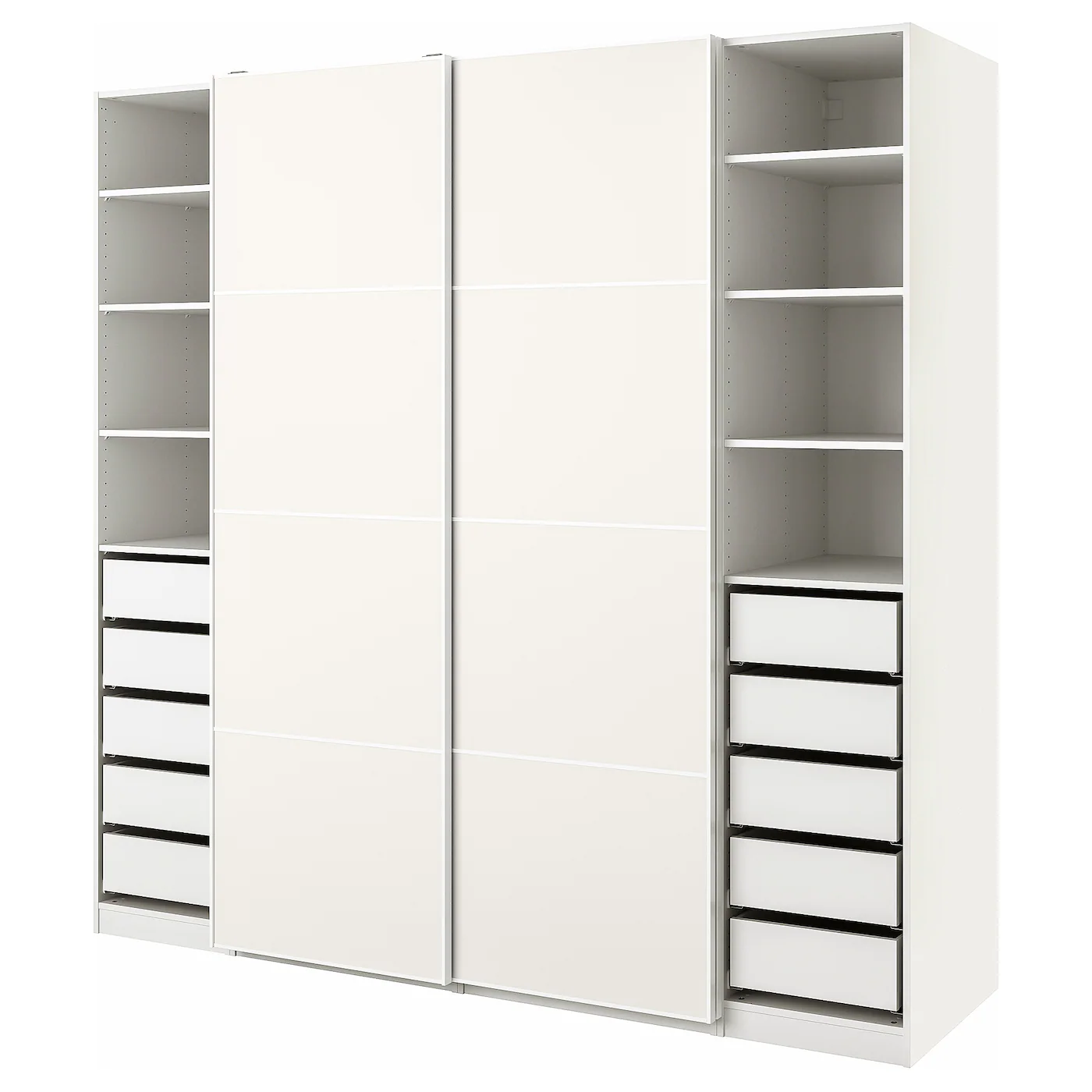 IKEA PAX / MEHAMN Wardrobe White 98 3/8x26x93 1/8 "