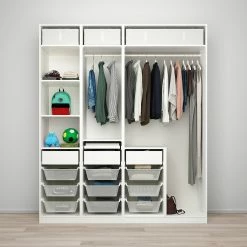 IKEA PAX / SVARTISDAL Wardrobe Combination White White/paper Effect 78 3/4x26x93 1/8 " 12 IKEA PAX / SVARTISDAL Wardrobe Combination White White/paper Effect 78 3/4x26x93 1/8 " -Ikea Storage solution systems Sales pax svartisdal wardrobe combination white white paper effect 0841107 pe778787 s5
