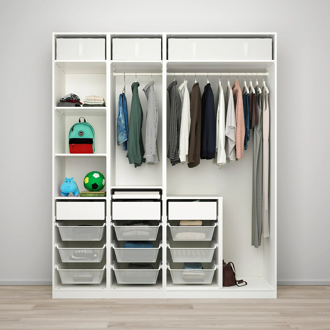 IKEA PAX / SVARTISDAL Wardrobe Combination White White/paper Effect 78 3/4x26x93 1/8 " 7 IKEA PAX / SVARTISDAL Wardrobe Combination White White/paper Effect 78 3/4x26x93 1/8 " - Image 5