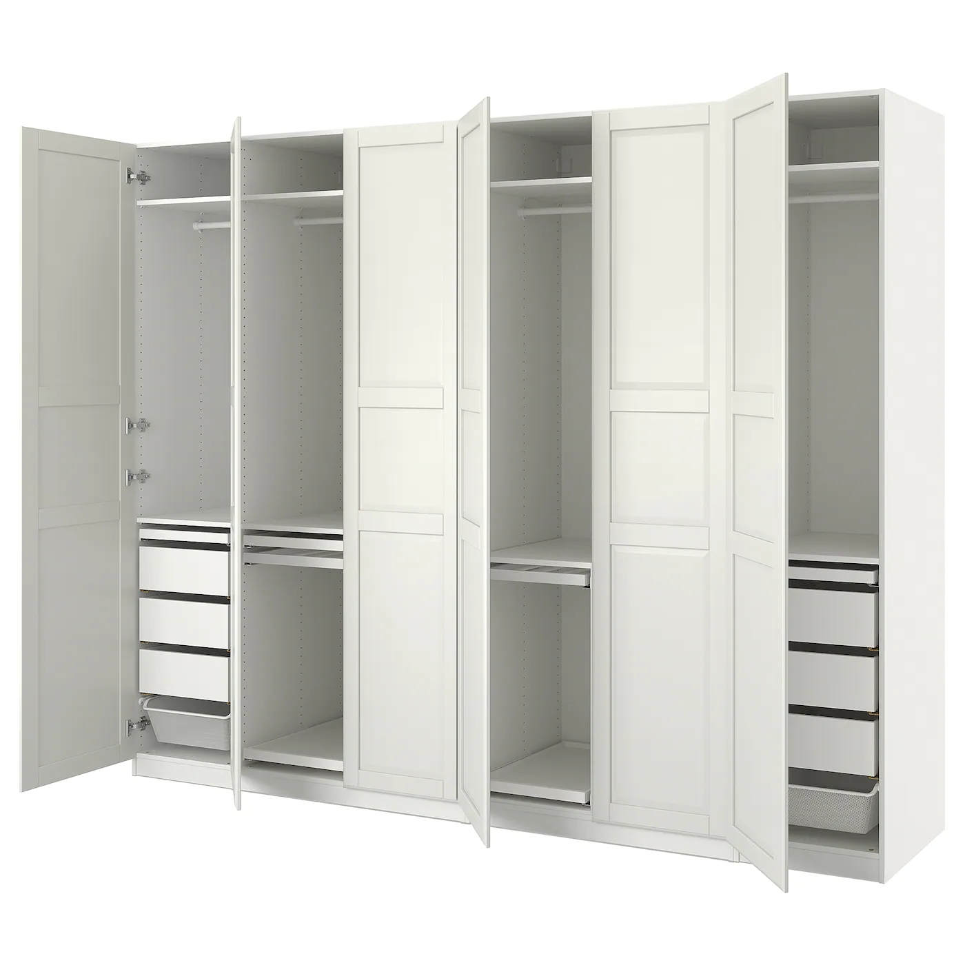 IKEA PAX / TYSSEDAL Wardrobe Combination White/white 118 1/8x23 5/8x93 1/8 " -Ikea Storage solution systems Sales pax tyssedal wardrobe combination white white 1080127 pe857885 s5