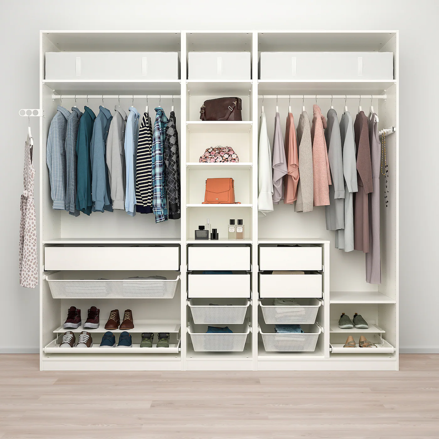 IKEA PAX Wardrobe Combination White 98 3/8x22 7/8x93 1/8 " 4 IKEA PAX Wardrobe Combination White 98 3/8x22 7/8x93 1/8 " - Image 2