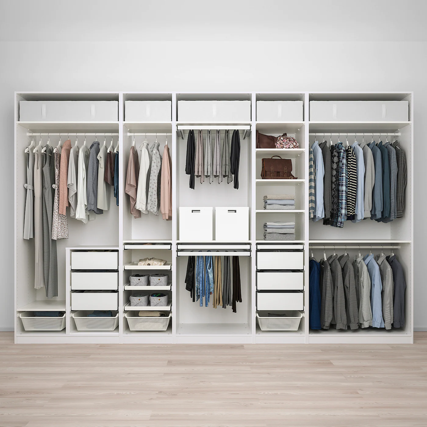 IKEA PAX Wardrobe Combination White 147 5/8x22 7/8x93 1/8 " 4 IKEA PAX Wardrobe Combination White 147 5/8x22 7/8x93 1/8 " - Image 2