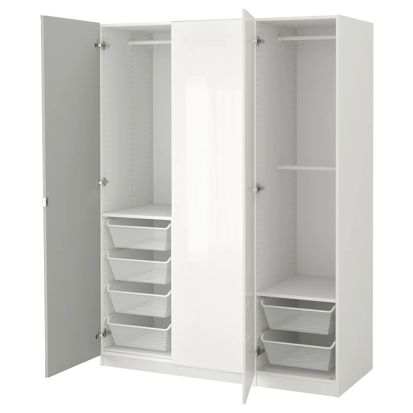 IKEA PAX Wardrobe White/Fardal Vikedal 59x23 5/8x79 1/4 "
