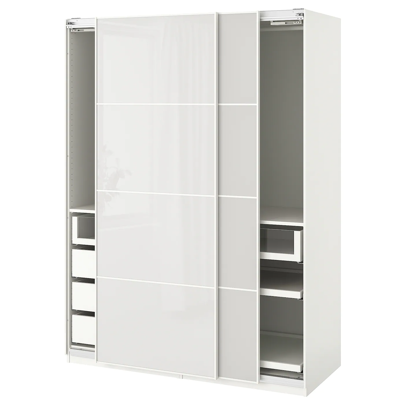 IKEA PAX Wardrobe White/Hokksund Light Gray 59x26x79 1/4 " 2 IKEA PAX Wardrobe White/Hokksund Light Gray 59x26x79 1/4 " -Ikea Storage solution systems Sales pax wardrobe white hokksund light gray 0719008 pe731834 s5