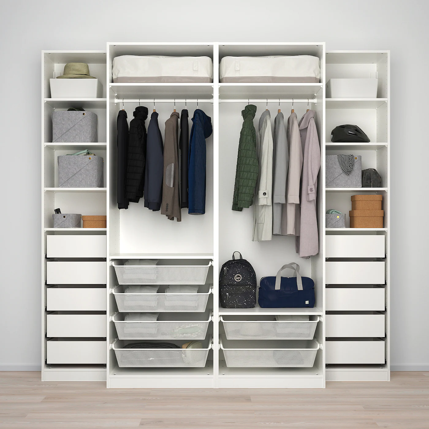 IKEA PAX Wardrobe White/Mehamn Auli 98 3/8x26x93 1/8 " 5 IKEA PAX Wardrobe White/Mehamn Auli 98 3/8x26x93 1/8 " - Image 3