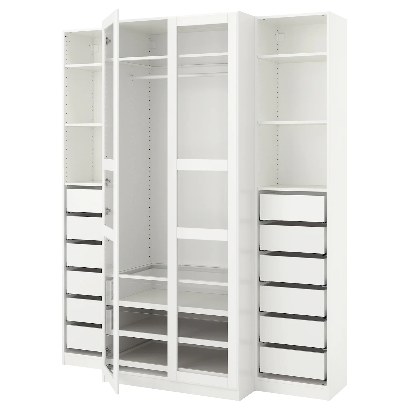 IKEA PAX Wardrobe White/Tyssedal Glass 78 3/4x23 5/8x93 1/8 " -Ikea Storage solution systems Sales pax wardrobe white tyssedal glass 0716088 pe730704 s5