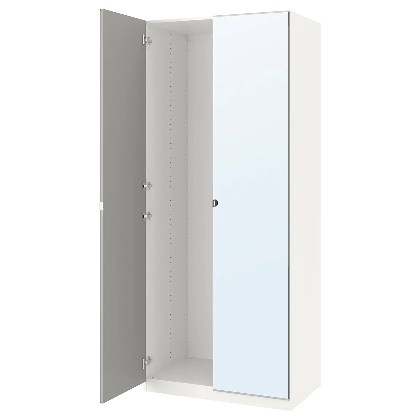 IKEA PAX Wardrobe With 2 Doors White/Vikedal Mirror Glass 39 3/8x23 3/4x93 1/8 " 2 IKEA PAX Wardrobe With 2 Doors White/Vikedal Mirror Glass 39 3/8x23 3/4x93 1/8 " -Ikea Storage solution systems Sales pax wardrobe with 2 doors white vikedal mirror glass 0646159 pe703979 s5