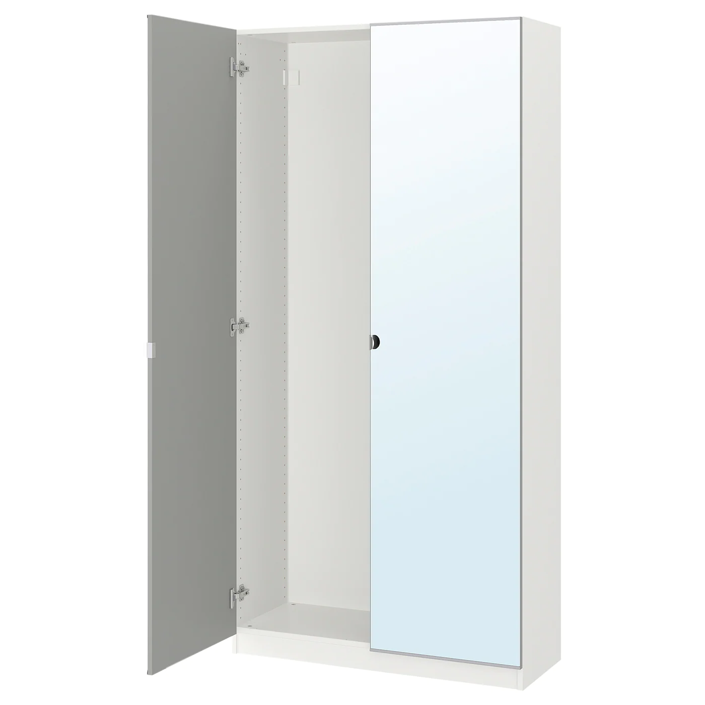 IKEA PAX Wardrobe With 2 Doors White/Vikedal Mirror Glass 39 3/8x14 7/8x79 1/4 "