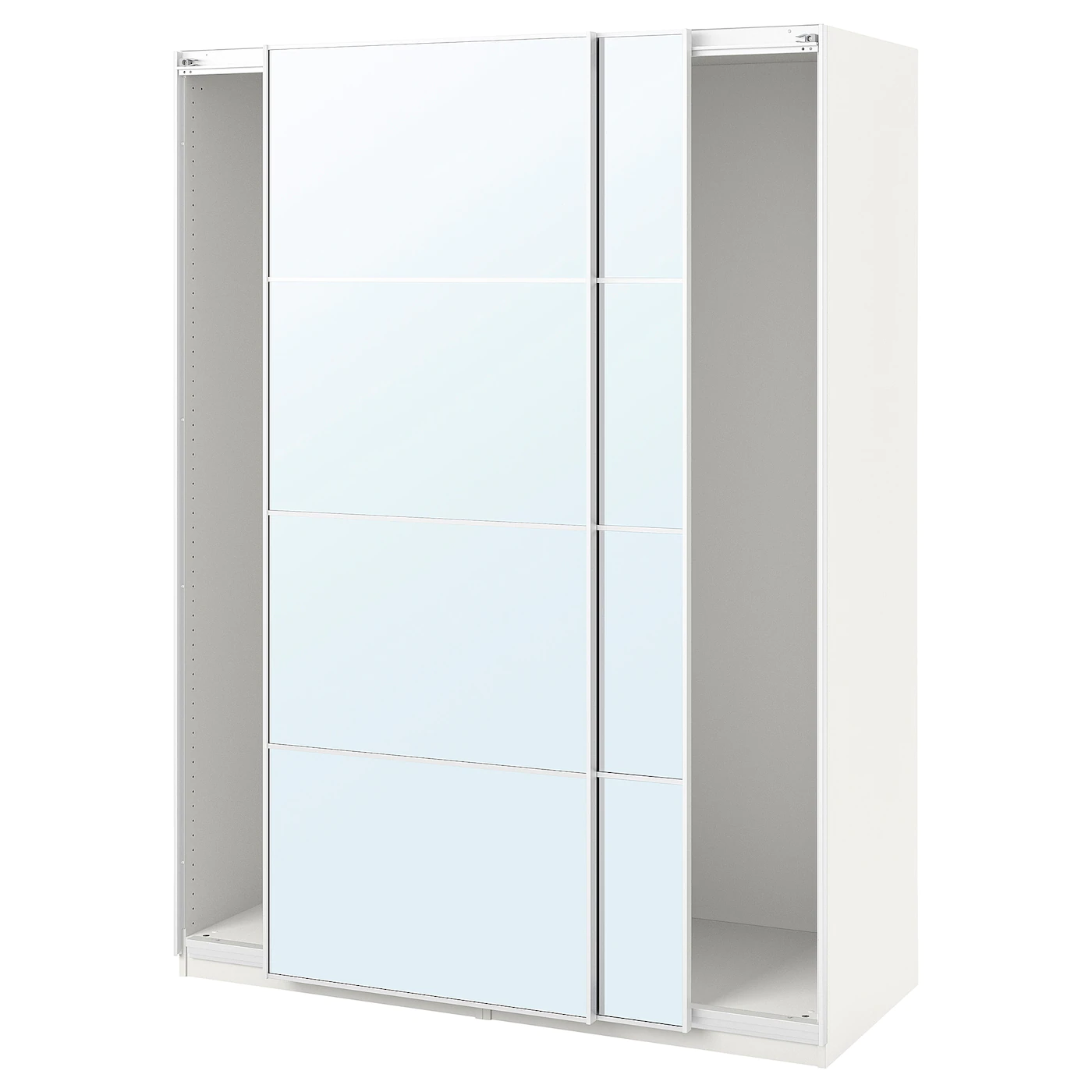 IKEA PAX Wardrobe With Sliding Doors White/Auli Mirror Glass 59x26x79 1/4 "