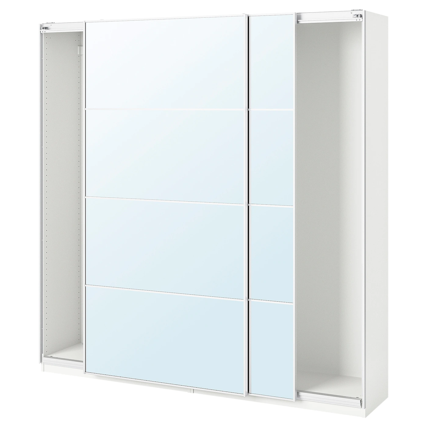 IKEA PAX Wardrobe With Sliding Doors White/Auli Mirror Glass 78 3/4x17 1/8x79 1/4 " 2 IKEA PAX Wardrobe With Sliding Doors White/Auli Mirror Glass 78 3/4x17 1/8x79 1/4 " -Ikea Storage solution systems Sales pax wardrobe with sliding doors white auli mirror glass 0649513 pe705567 s5