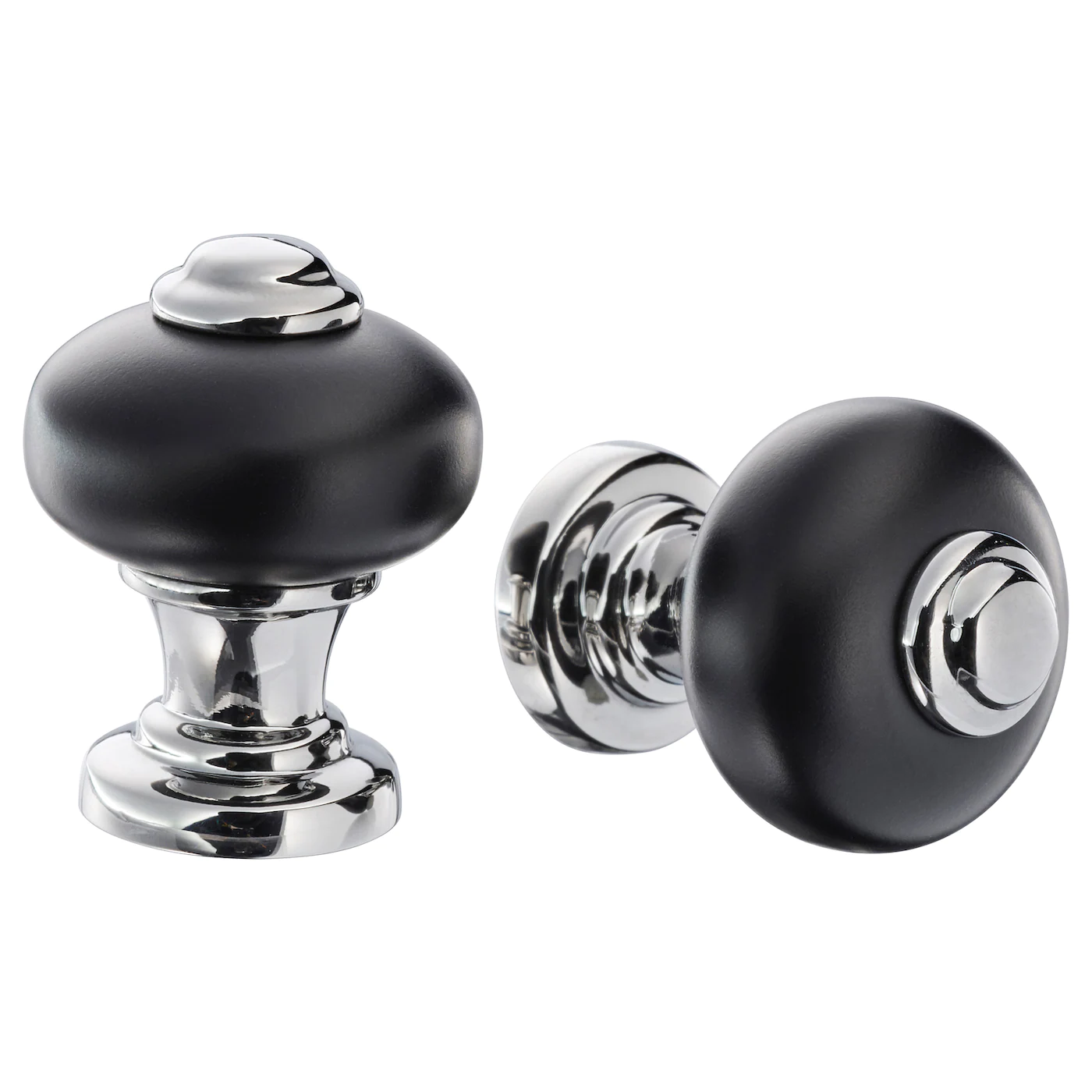 IKEA SKÄRHAMN Knob Black/chrome Plated 7/8 "