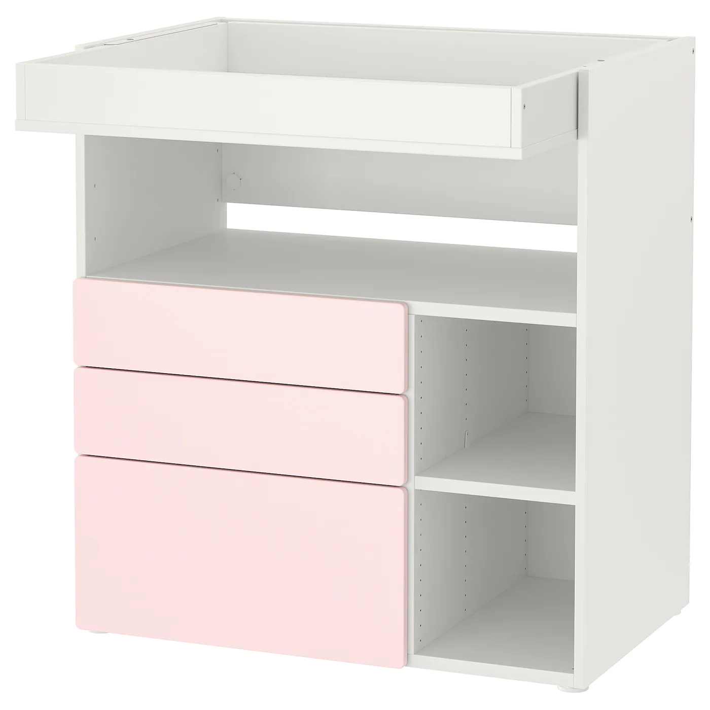 IKEA SMÅSTAD Changing Table White Pale Pink/with 3 Drawers 35 3/8x31 1/2x39 3/8 "