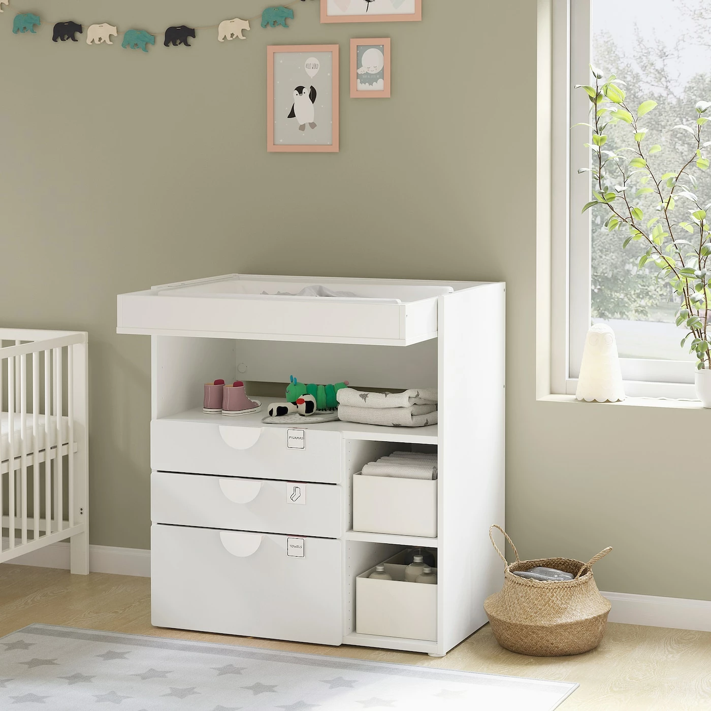 IKEA SMÅSTAD Changing Table White White/with 3 Drawers 35 3/8x31 1/2x39 3/8 " 4 IKEA SMÅSTAD Changing Table White White/with 3 Drawers 35 3/8x31 1/2x39 3/8 " - Image 2