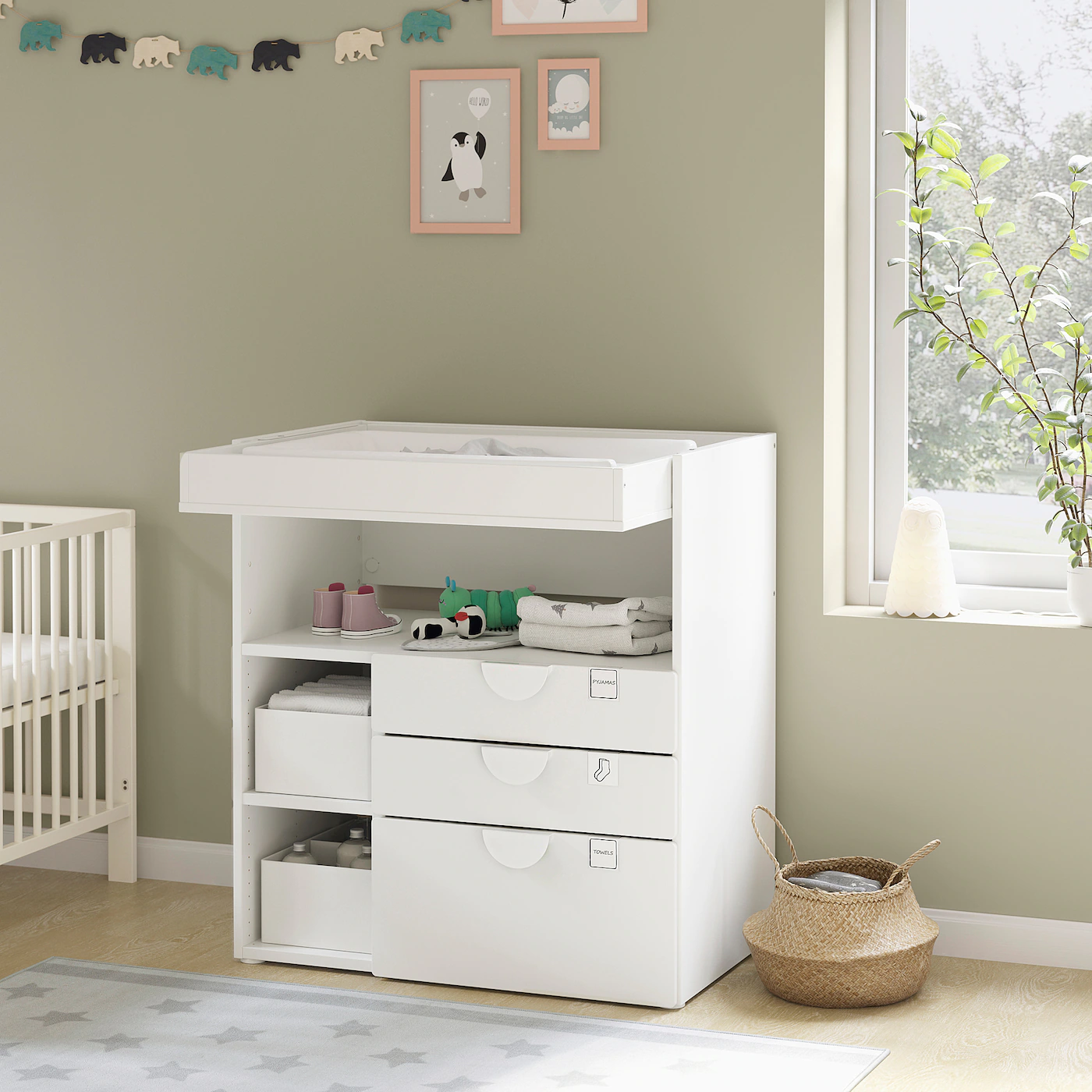 IKEA SMÅSTAD Changing Table White White/with 3 Drawers 35 3/8x31 1/2x39 3/8 " 5 IKEA SMÅSTAD Changing Table White White/with 3 Drawers 35 3/8x31 1/2x39 3/8 " - Image 3