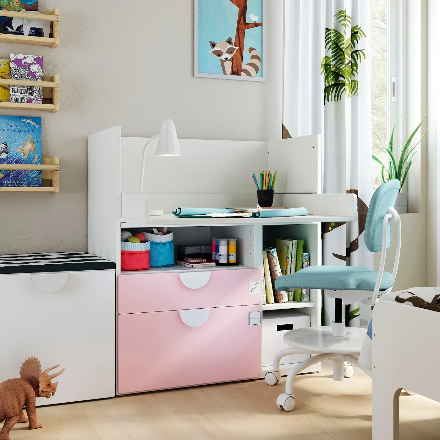 IKEA SMÅSTAD Desk White Pale Pink/with 2 Drawers 35 3/8x31 1/2x39 3/8 " 4 IKEA SMÅSTAD Desk White Pale Pink/with 2 Drawers 35 3/8x31 1/2x39 3/8 " - Image 2