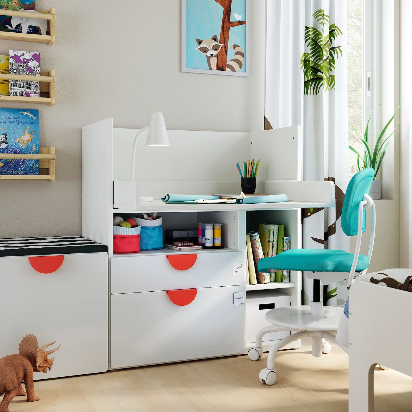 IKEA SMÅSTAD Desk White White/with 2 Drawers 35 3/8x31 1/2x39 3/8 " 4 IKEA SMÅSTAD Desk White White/with 2 Drawers 35 3/8x31 1/2x39 3/8 " - Image 2