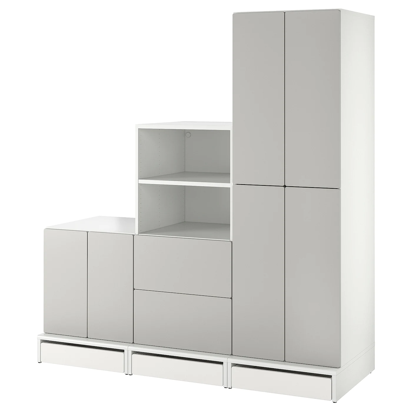 IKEA SMÅSTAD / PLATSA Storage Combination White/gray 70 7/8x22 1/2x77 1/8 "