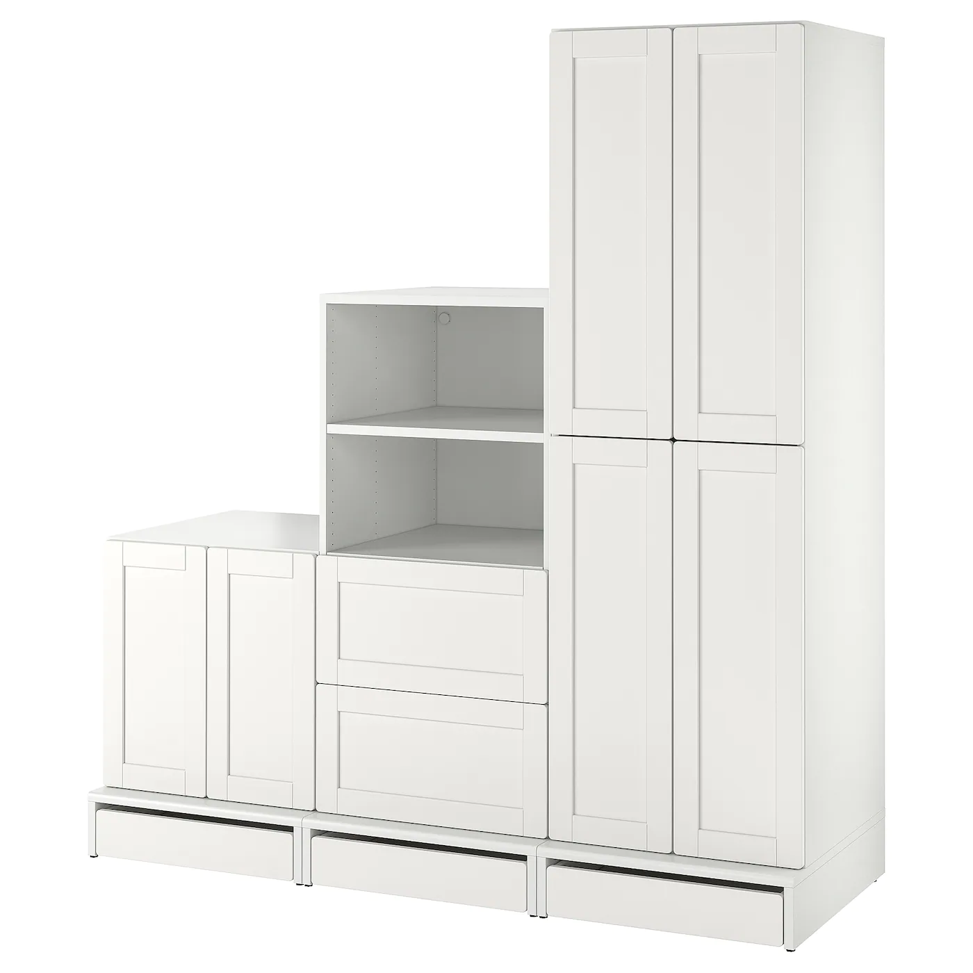 IKEA SMÅSTAD / PLATSA Storage Combination White/with Frame 70 7/8x22 1/2x77 1/8 "