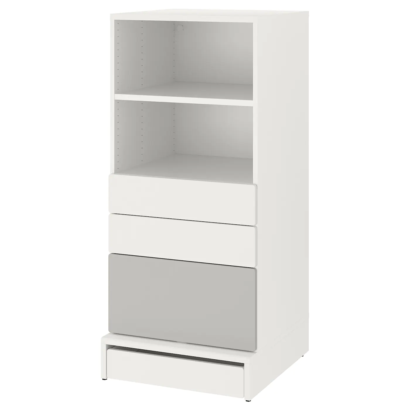 IKEA SMÅSTAD / UPPFÖRA Bookcase White Gray/with 3 Drawers 23 5/8x24 3/4x53 1/2 "