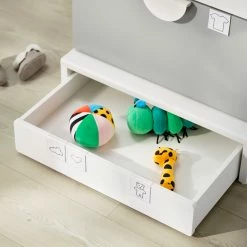 IKEA SMÅSTAD / UPPFÖRA Bookcase White Gray/with 3 Drawers 23 5/8x24 3/4x53 1/2 " -Ikea Storage solution systems Sales smastad uppfoera bookcase white gray with 3 drawers 0944260 pe797208 s5