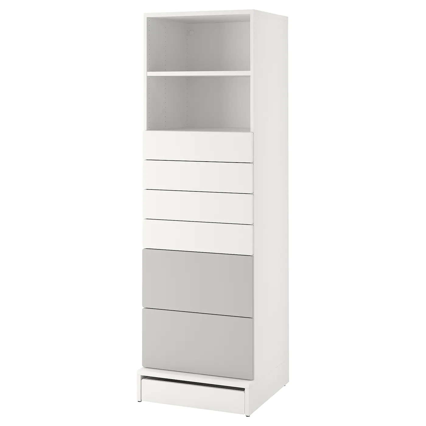IKEA SMÅSTAD / UPPFÖRA Bookcase White Gray/with 6 Drawers 23 5/8x24 3/4x77 1/8 "