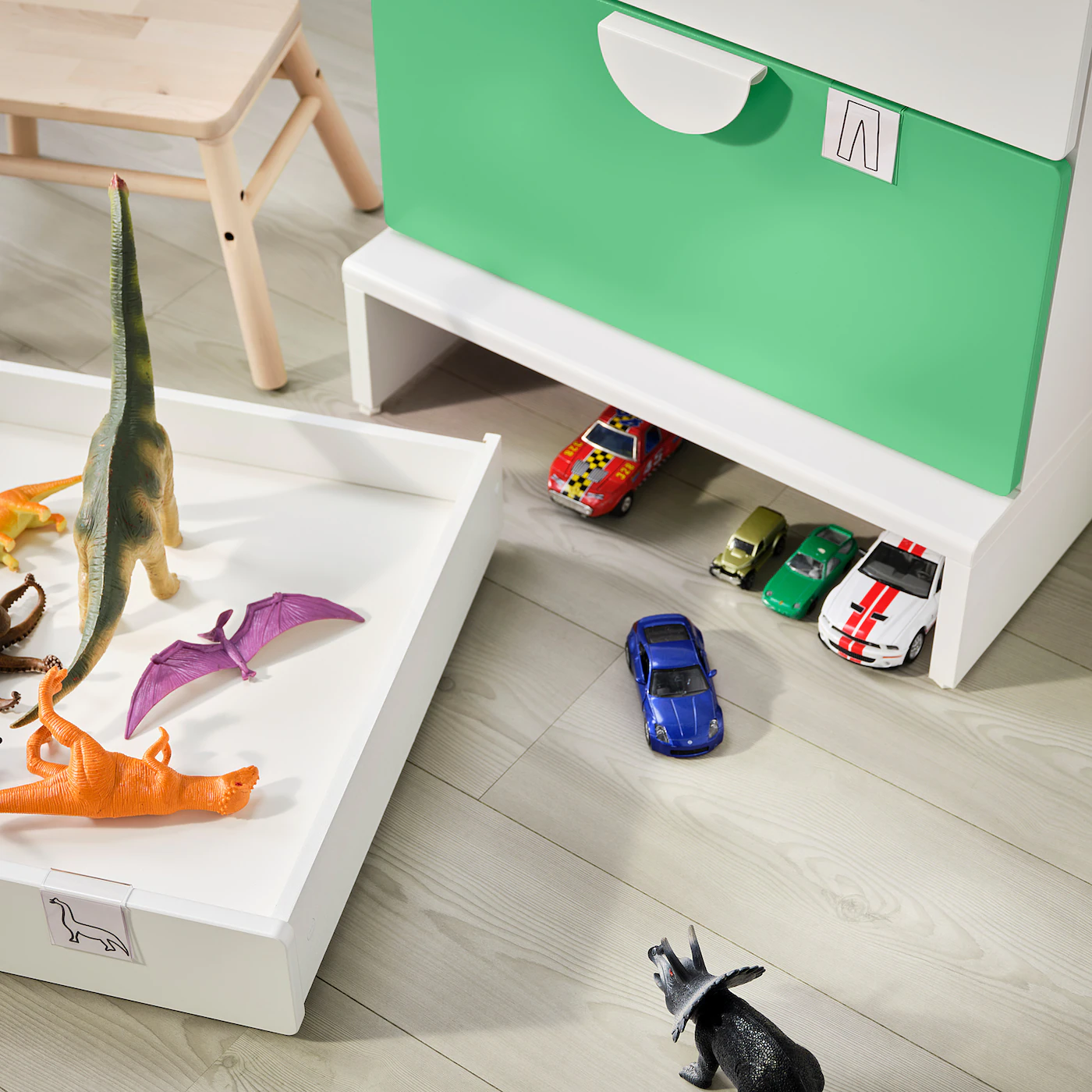 IKEA SMÅSTAD / UPPFÖRA Bookcase White Green/with 3 Drawers 23 5/8x24 3/4x53 1/2 " 6 IKEA SMÅSTAD / UPPFÖRA Bookcase White Green/with 3 Drawers 23 5/8x24 3/4x53 1/2 " - Image 4