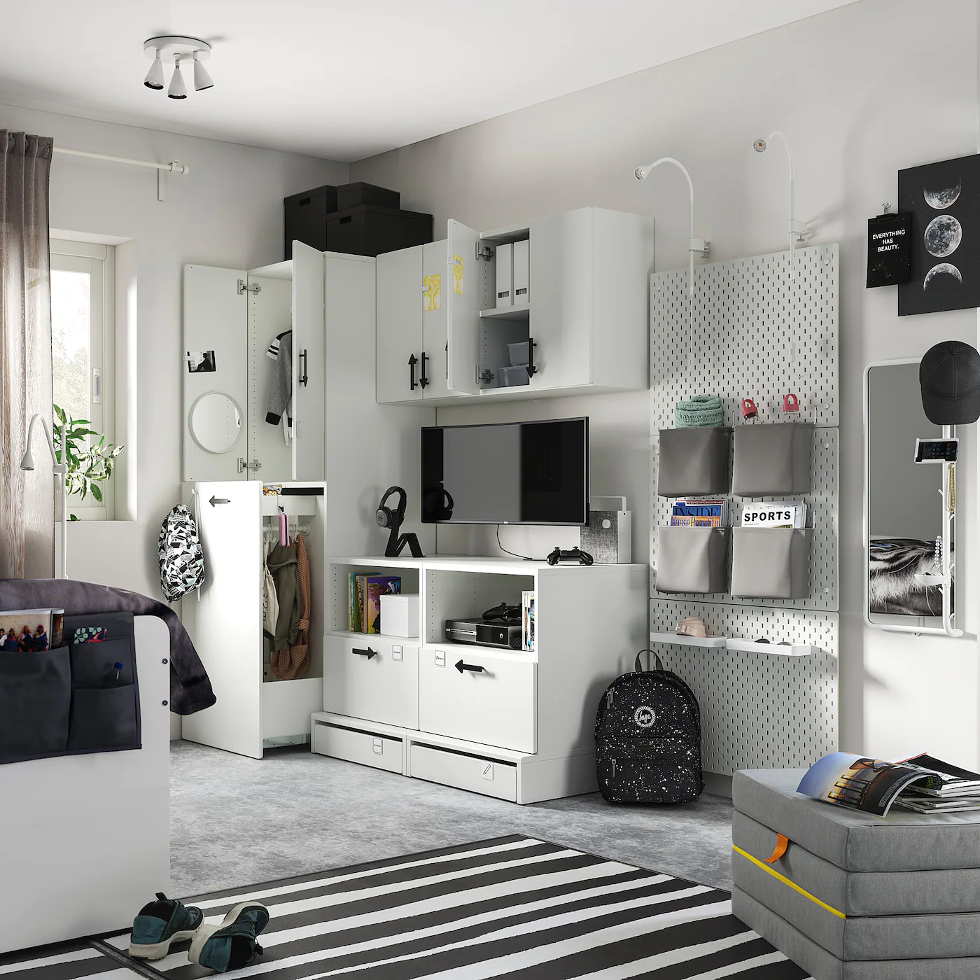 IKEA SMÅSTAD / UPPFÖRA Storage Combination White Gray/with Pullout 70 7/8x24 3/4x77 1/8 " 6 IKEA SMÅSTAD / UPPFÖRA Storage Combination White Gray/with Pullout 70 7/8x24 3/4x77 1/8 " - Image 4