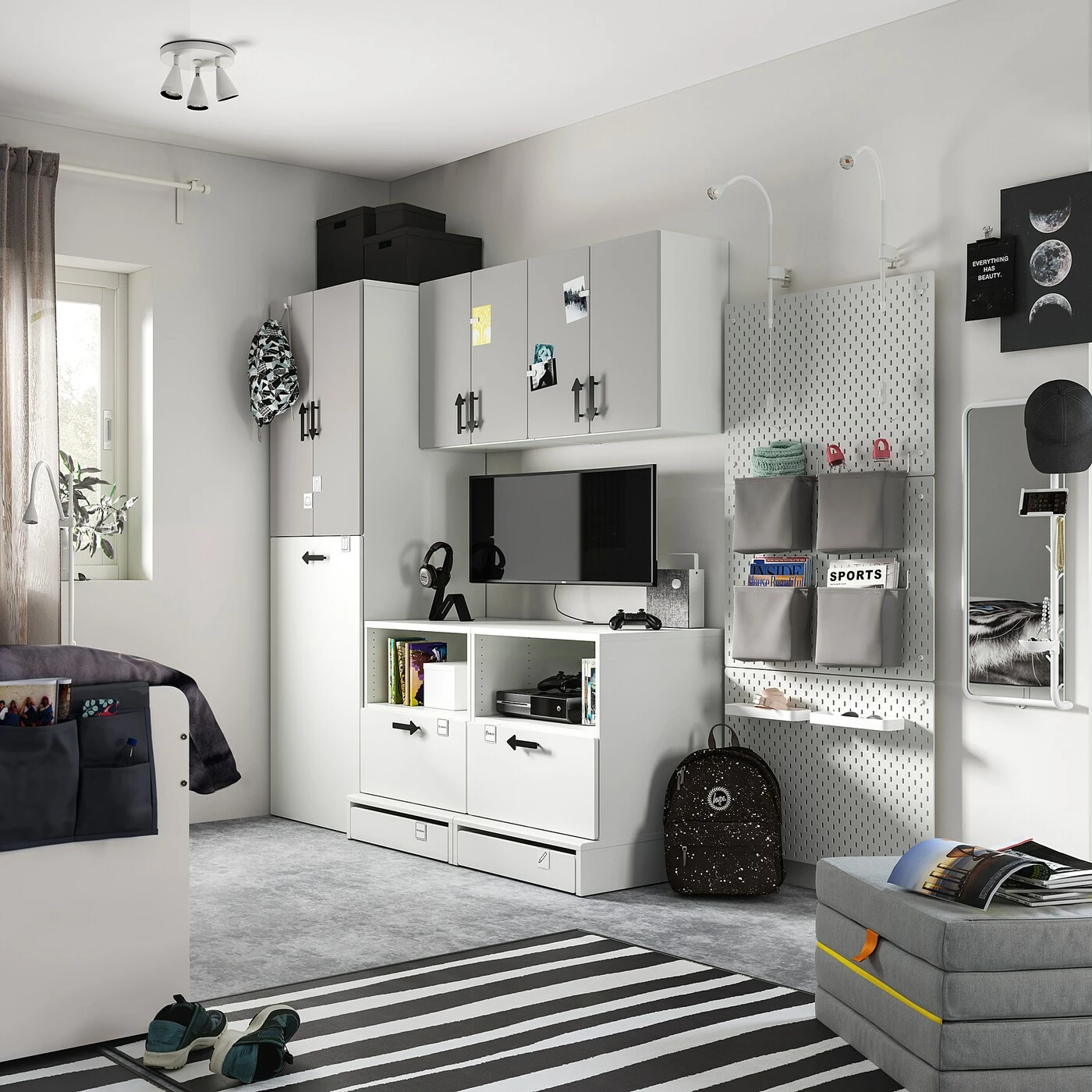 IKEA SMÅSTAD / UPPFÖRA Storage Combination White Gray/with Pullout 70 7/8x24 3/4x77 1/8 " 4 IKEA SMÅSTAD / UPPFÖRA Storage Combination White Gray/with Pullout 70 7/8x24 3/4x77 1/8 " - Image 2