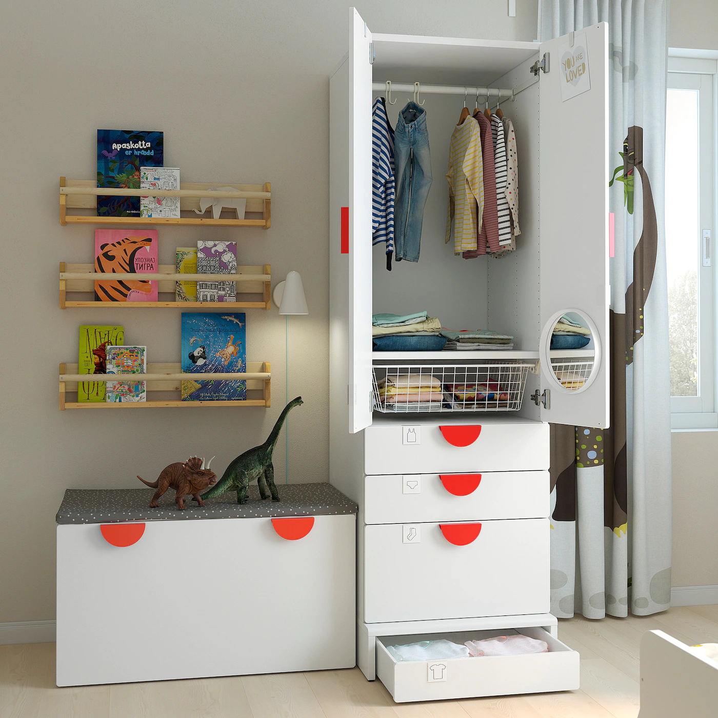 IKEA SMÅSTAD / UPPFÖRA Storage Combination White White/with Bench 59x24 3/4x77 1/8 " 5 IKEA SMÅSTAD / UPPFÖRA Storage Combination White White/with Bench 59x24 3/4x77 1/8 " - Image 3