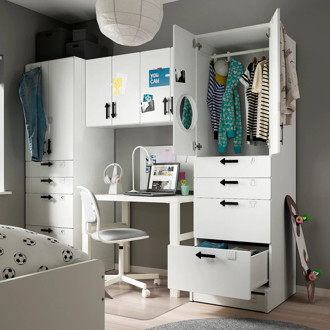 IKEA SMÅSTAD / UPPFÖRA Storage Combination White/white 94 1/2x24 3/4x77 1/8 " 5 IKEA SMÅSTAD / UPPFÖRA Storage Combination White/white 94 1/2x24 3/4x77 1/8 " - Image 3