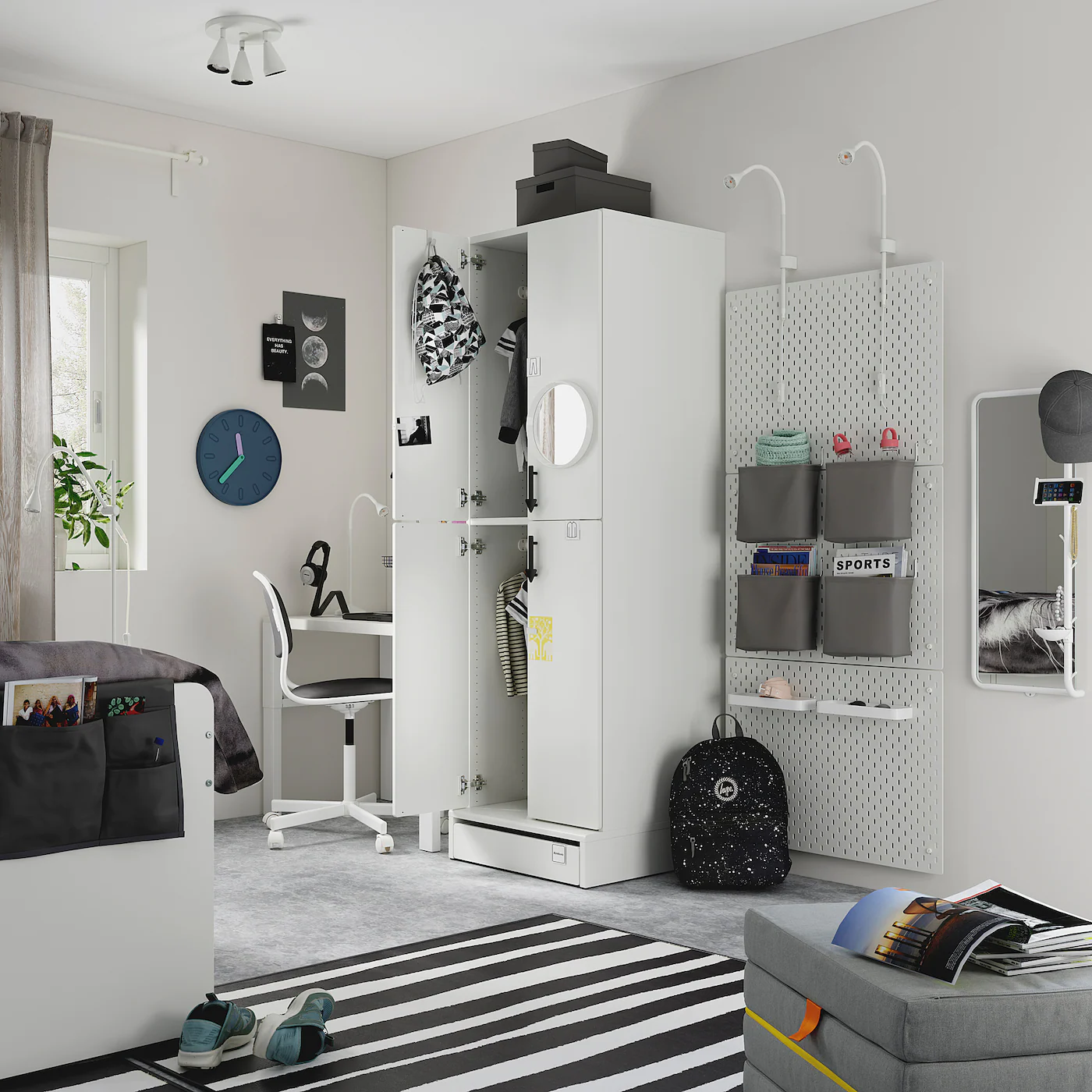 IKEA SMÅSTAD / UPPFÖRA Wardrobe White Cork/with 2 Clothes Rails 23 5/8x24 3/4x77 1/8 " 7 IKEA SMÅSTAD / UPPFÖRA Wardrobe White Cork/with 2 Clothes Rails 23 5/8x24 3/4x77 1/8 " - Image 5