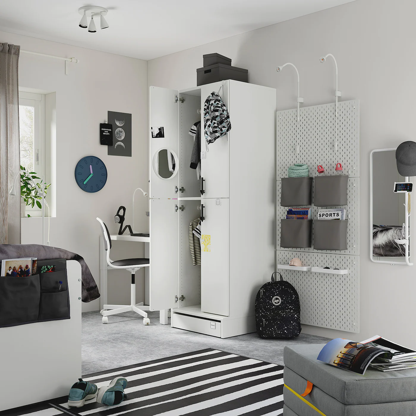 IKEA SMÅSTAD / UPPFÖRA Wardrobe White Cork/with 2 Clothes Rails 23 5/8x24 3/4x77 1/8 " 6 IKEA SMÅSTAD / UPPFÖRA Wardrobe White Cork/with 2 Clothes Rails 23 5/8x24 3/4x77 1/8 " - Image 4