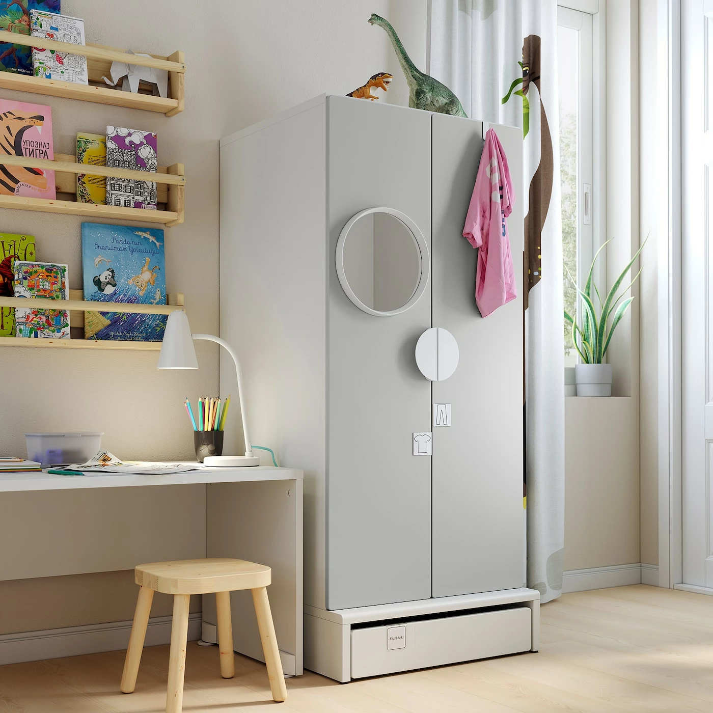 IKEA SMÅSTAD / UPPFÖRA Wardrobe White/gray 23 5/8x24 3/4x53 1/2 " 4 IKEA SMÅSTAD / UPPFÖRA Wardrobe White/gray 23 5/8x24 3/4x53 1/2 " - Image 2