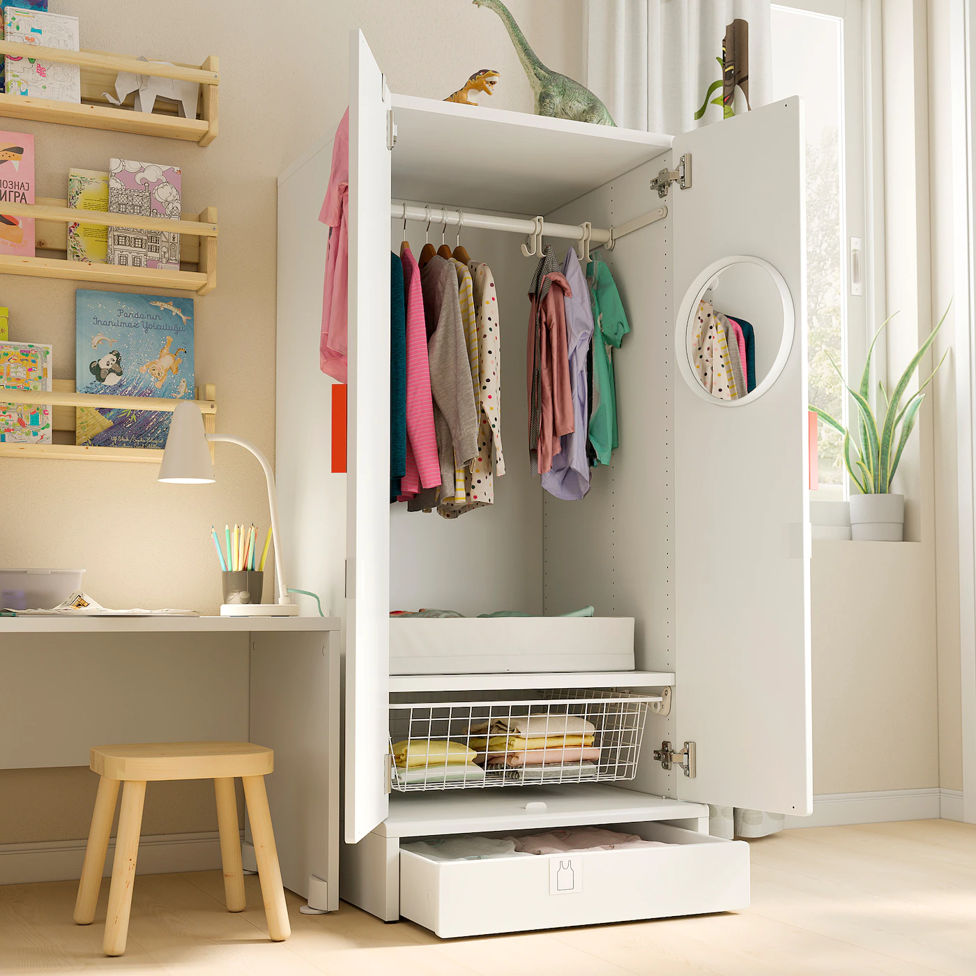 IKEA SMÅSTAD / UPPFÖRA Wardrobe White/gray 23 5/8x24 3/4x53 1/2 " 6 IKEA SMÅSTAD / UPPFÖRA Wardrobe White/gray 23 5/8x24 3/4x53 1/2 " - Image 4