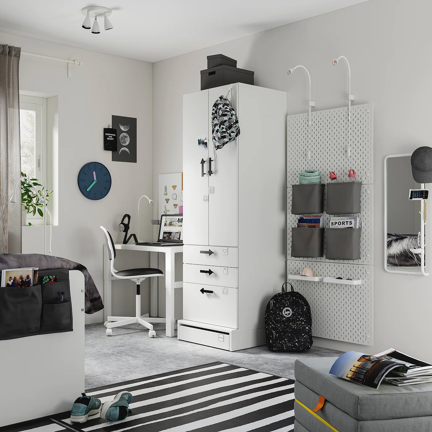 IKEA SMÅSTAD / UPPFÖRA Wardrobe White White/with 3 Drawers 23 5/8x24 3/4x77 1/8 " 7 IKEA SMÅSTAD / UPPFÖRA Wardrobe White White/with 3 Drawers 23 5/8x24 3/4x77 1/8 " - Image 5