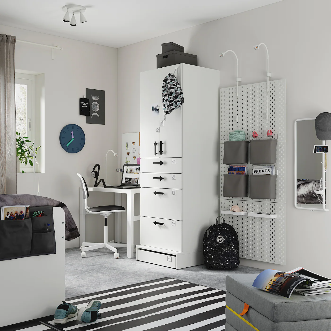 IKEA SMÅSTAD / UPPFÖRA Wardrobe White White/with 4 Drawers 23 5/8x24 3/4x77 1/8 " 7 IKEA SMÅSTAD / UPPFÖRA Wardrobe White White/with 4 Drawers 23 5/8x24 3/4x77 1/8 " - Image 5