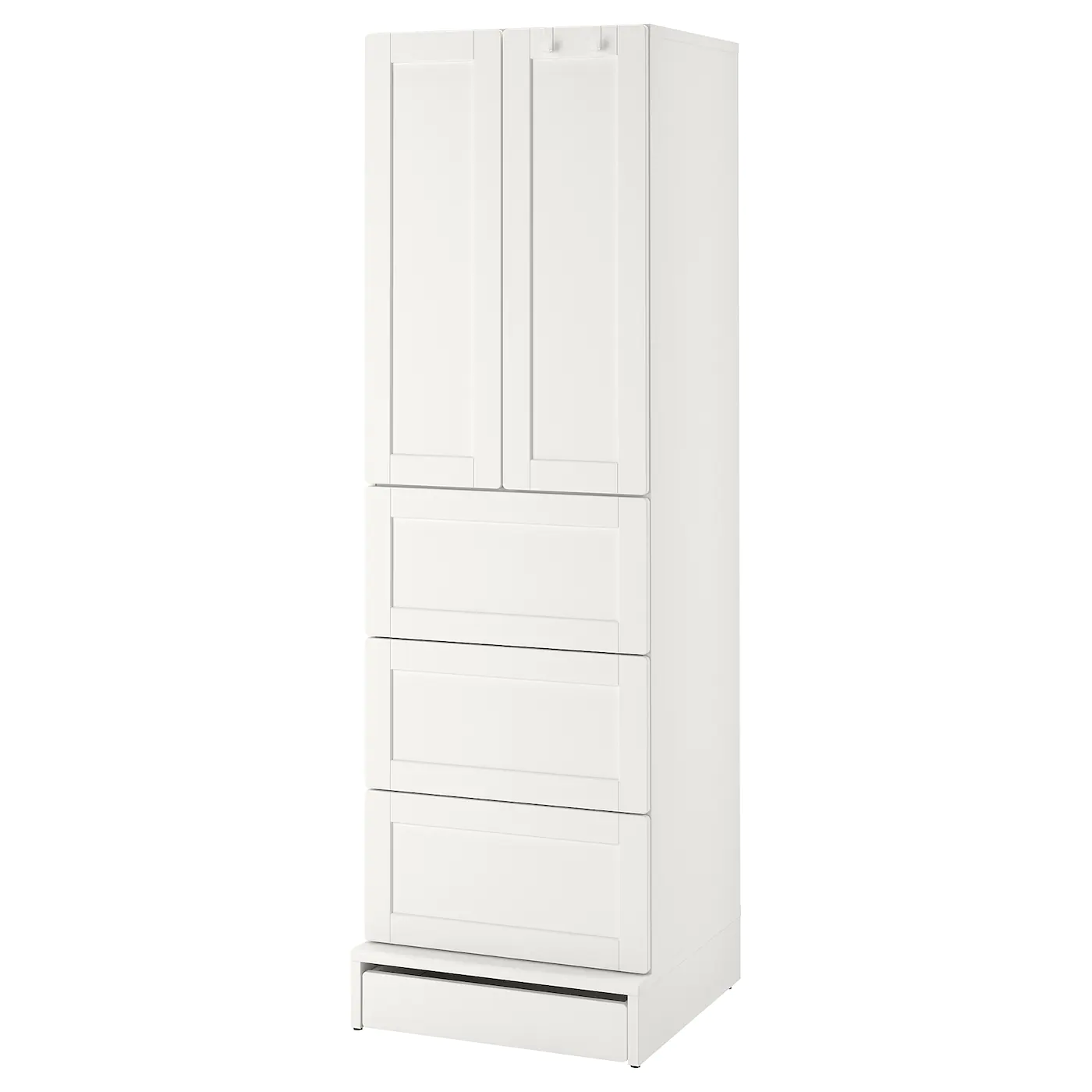 IKEA SMÅSTAD / UPPFÖRA Wardrobe White With Frame/with 3 Drawers 23 5/8x24 3/4x77 1/8 "