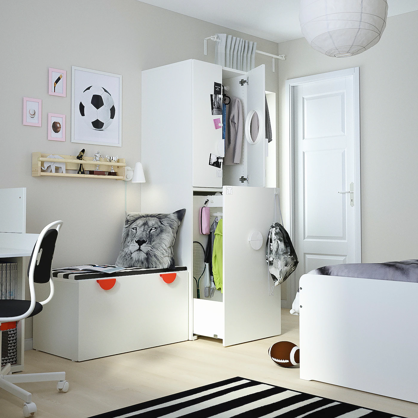 IKEA SMÅSTAD Wardrobe With Pullout Unit White Gray/with Clothing Rod 23 5/8x22 1/2x77 1/8 " 15 IKEA SMÅSTAD Wardrobe With Pullout Unit White Gray/with Clothing Rod 23 5/8x22 1/2x77 1/8 " - Image 13