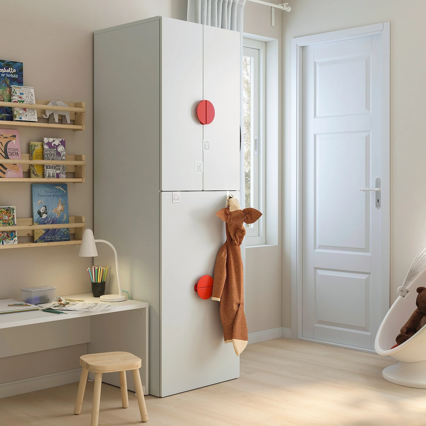 IKEA SMÅSTAD Wardrobe With Pullout Unit White White/with Clothing Rod 23 5/8x22 1/2x77 1/8 " 8 IKEA SMÅSTAD Wardrobe With Pullout Unit White White/with Clothing Rod 23 5/8x22 1/2x77 1/8 " - Image 6