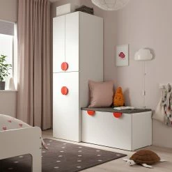 IKEA SMÅSTAD Wardrobe With Pullout Unit White White/with Storage Bench 59x22 1/2x77 1/8 " 9 IKEA SMÅSTAD Wardrobe With Pullout Unit White White/with Storage Bench 59x22 1/2x77 1/8 " -Ikea Storage solution systems Sales smastad wardrobe with pull out unit white white with storage bench 1113752 pe871527 s5