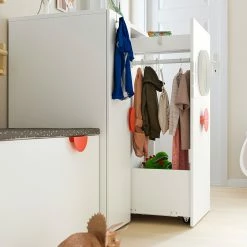 IKEA SMÅSTAD Wardrobe With Pullout Unit White 31 ½x22 ½x42 ½ " -Ikea Storage solution systems Sales smastad wardrobe with pull out unit white 1020668 pe831948 s5