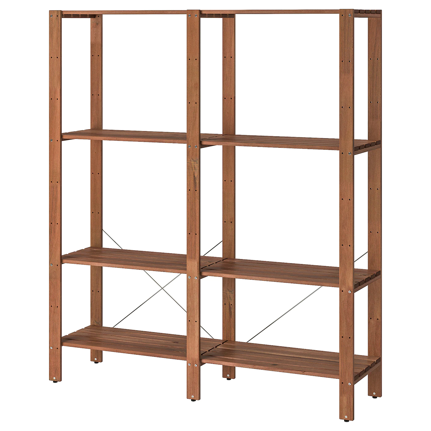 IKEA TORDH Shelving Unit, Outdoor Brown Stained 55 1/8x13 3/4x63 3/8 "