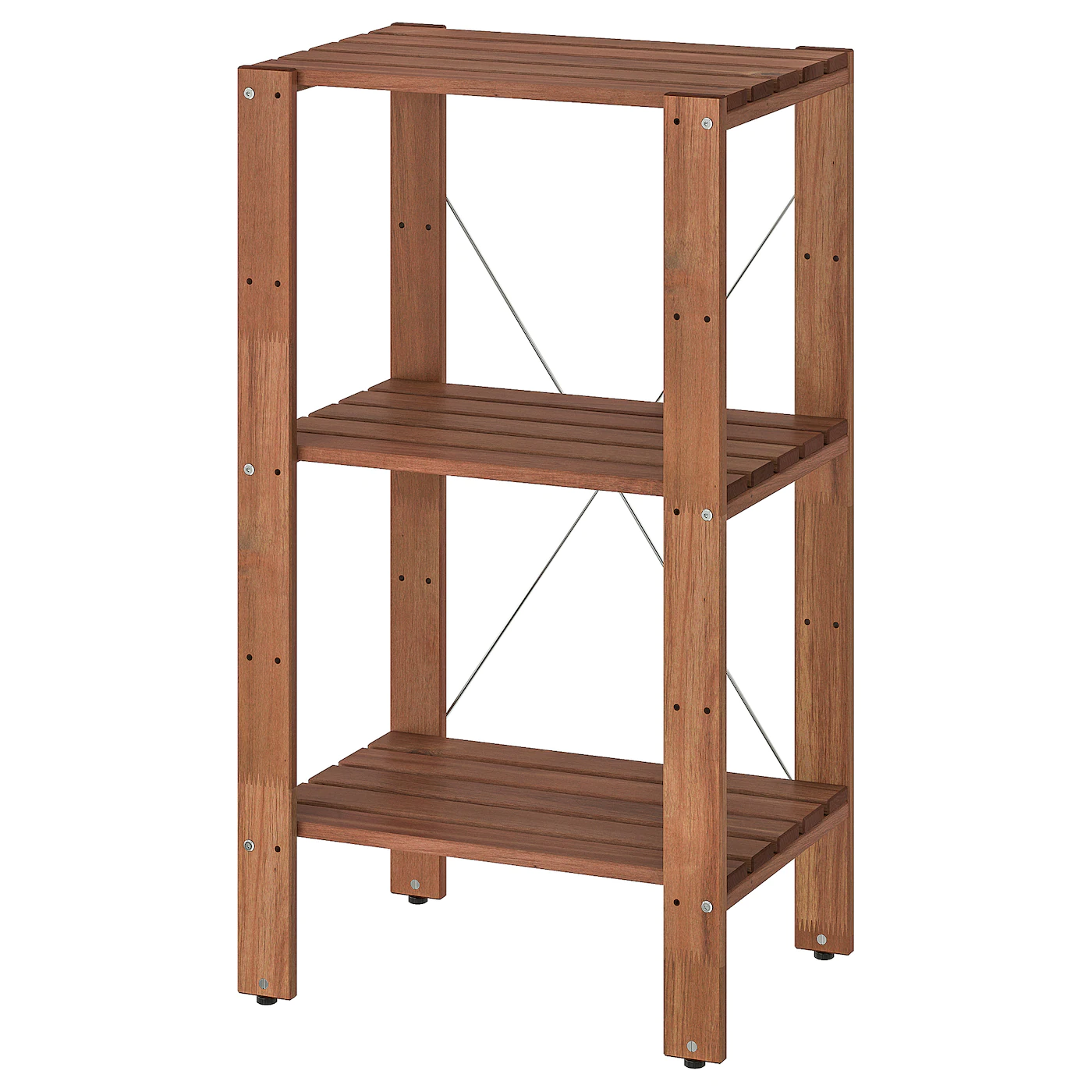 IKEA TORDH Shelving Unit, Outdoor Brown Stained 27 1/2x13 3/4x35 3/8 "