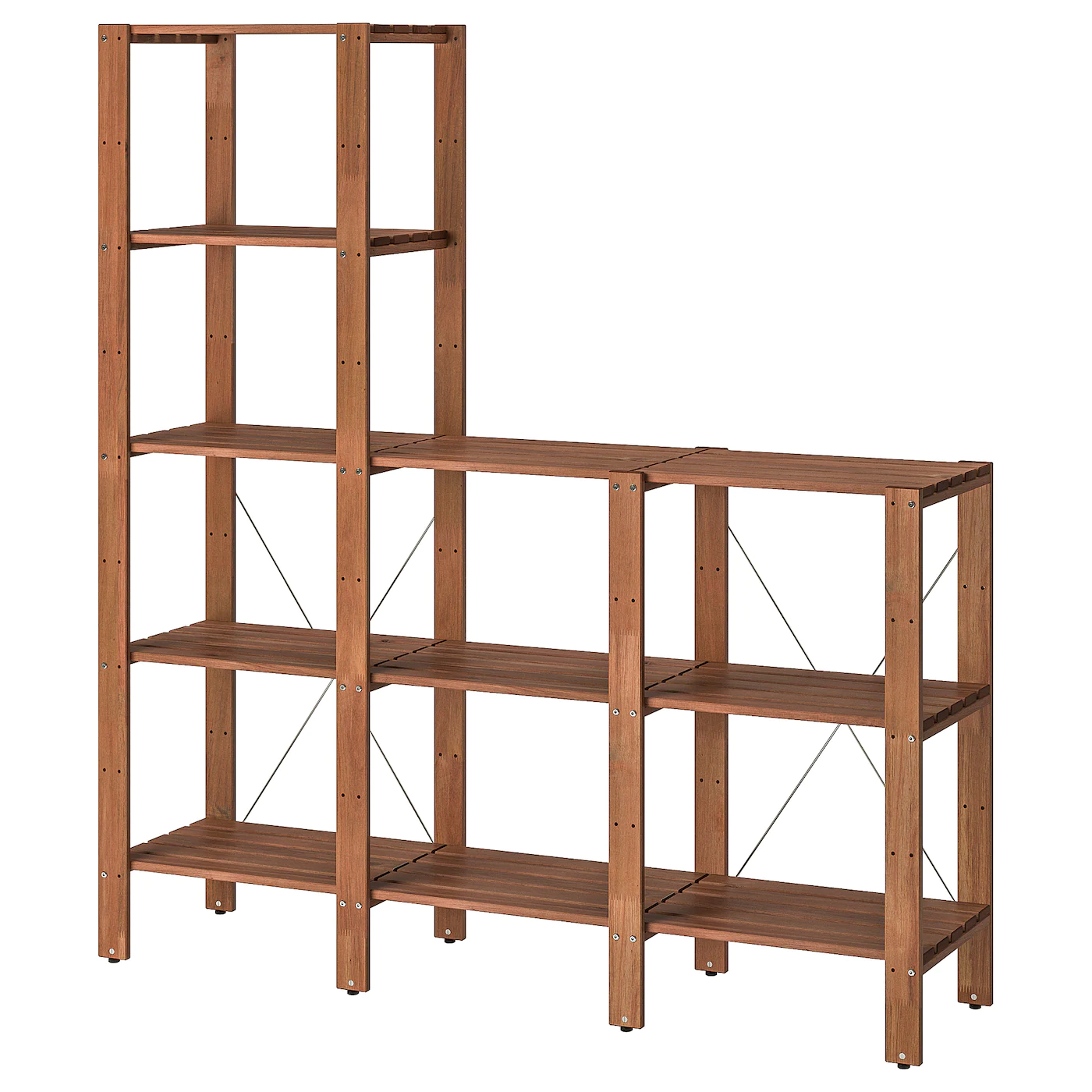 IKEA TORDH Shelving Unit, Outdoor Brown Stained 82 5/8x13 3/4x35 3/863 3/8 "