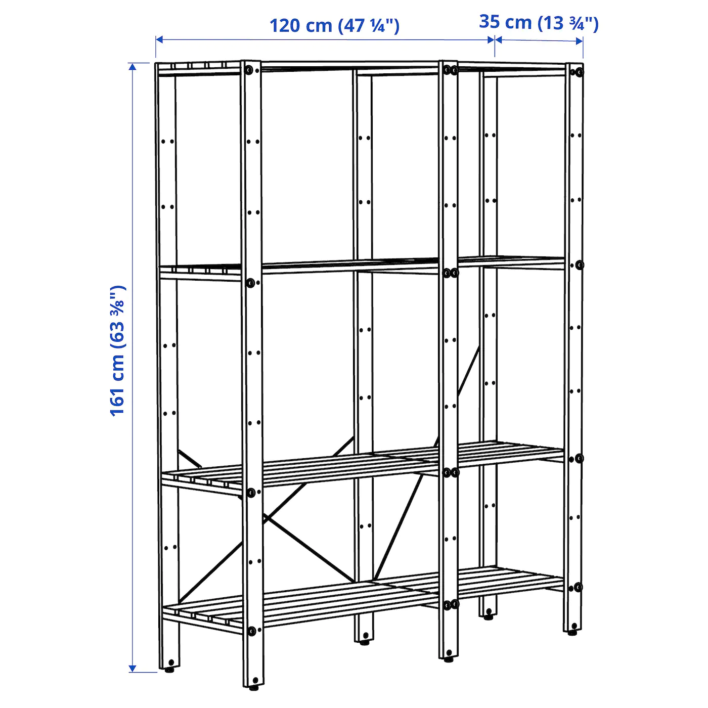 IKEA TORDH Shelving Unit, Outdoor Brown Stained 47 1/4x13 3/4x63 3/8 " 8 IKEA TORDH Shelving Unit, Outdoor Brown Stained 47 1/4x13 3/4x63 3/8 " - Image 6
